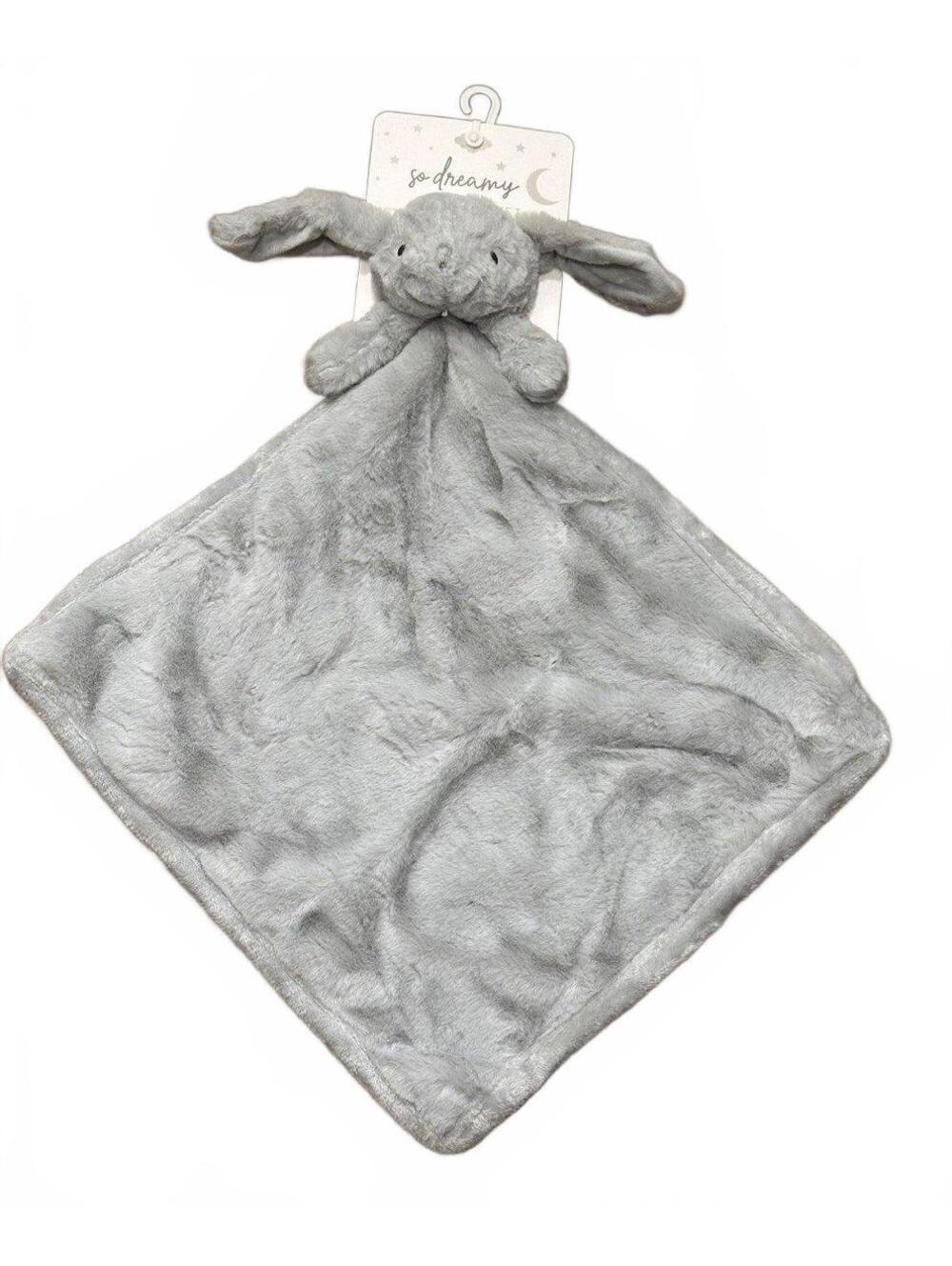 SL Home Fashion So Dreamy Gray BUNNY RABBIT Plush Security Blanket